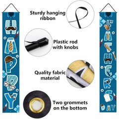 Happy Fathers Day Decorations 72×12 Inches Father’s Blue multi-color