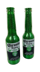 Handmade Glittered Corona Extra Beer Bottles – Set of 2 Glass Bottles