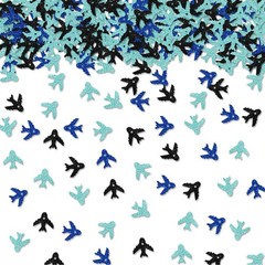 100 PCS Airplane Confetti Blue Black Glitter Plane Table Scatters Party Decor