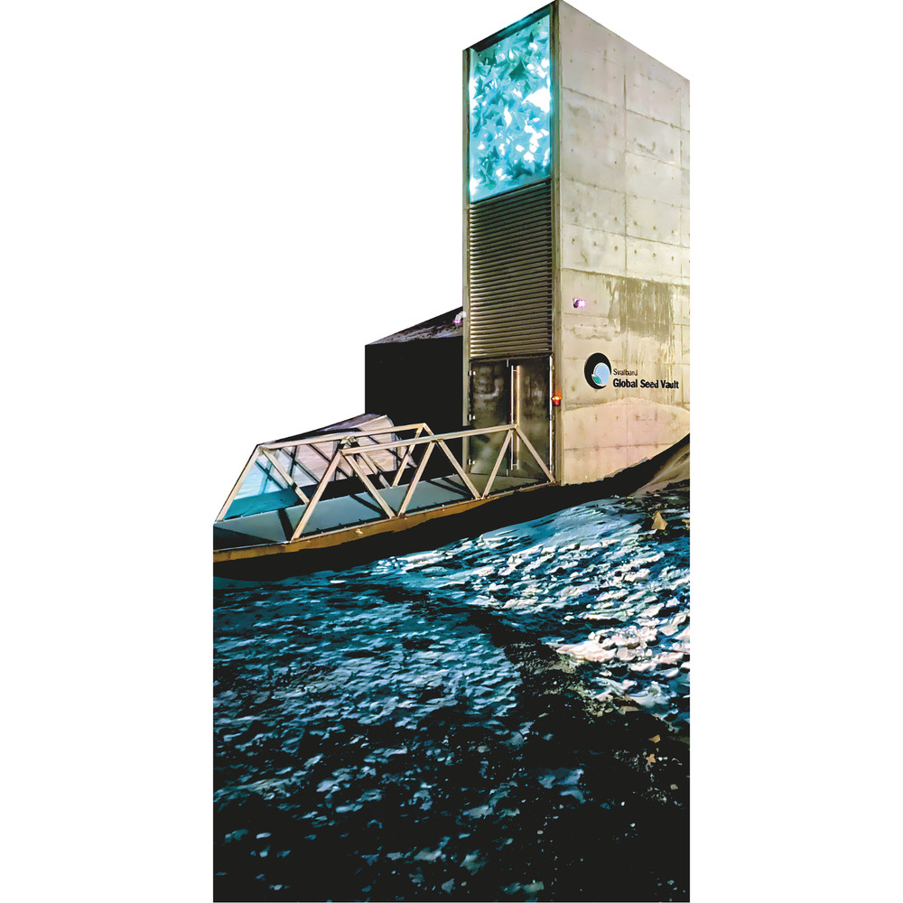 H13698 Svalbard Global Seed Vault Bank Norway Cardboard Cutout Standee Standup
