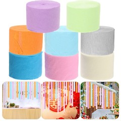 Crepe Paper Streamers Assorted Colors Birthday Party Wall Decor