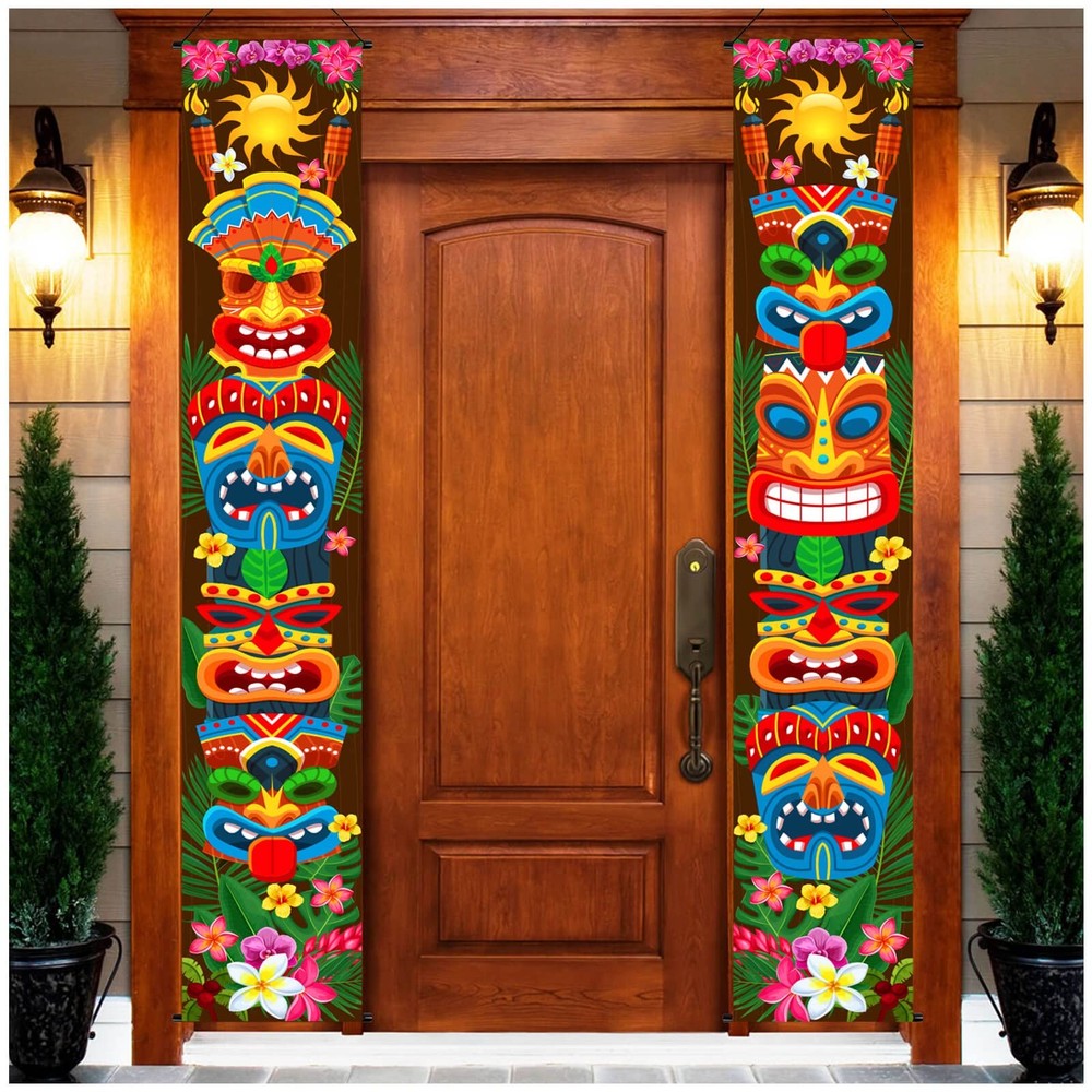 Hawaiian Luau Party Decoration Supplies 72 x 12 Inch Multicolor Banner