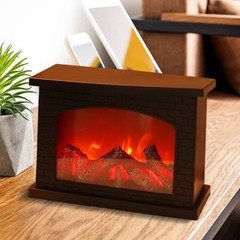 Compact LED Fireplace Lamp with for real Flame Effect for Living Room Decor