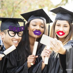 , Purple Graduation Photo Booth Props 2026 – Pack of 24 | Purple Graduation P…