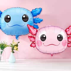 6 Pcs 34 Inch Axolotl Balloon Axolotl Party Decorations Aluminum Foil Inflata…