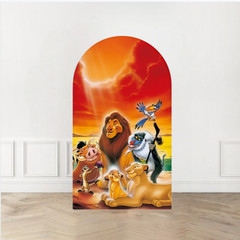 Lion King Simba Arch Backdrop Cover Birthday Photo Background Party Decoration