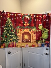 Grinch Christmas Decor Banner Tapestry 3′ x 5′ #297
