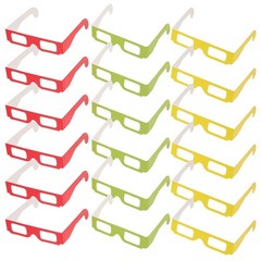 36Pcs Unique 3D Effect Paper Eyewear for Carnival and Holiday Party Decorations