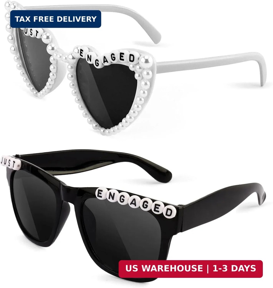 Engagement Party Decorations Just Engaged Sunglasses for Engagement Decor Just E
