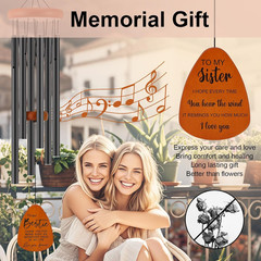 Sister Gift Wind Chimes 32 Inch Birthday Christmas Home Decor Gift