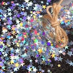 60g Star Confetti Glitter Table Confetti Metallic Foil Stars for Christmas Pa…