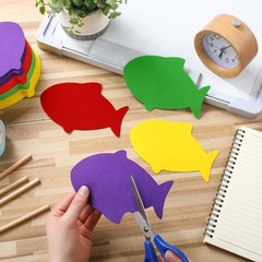 48 Pcs Large Foam Fish Cutouts 6 Inch Colorful Fish Shapes Classroom Bulletin…