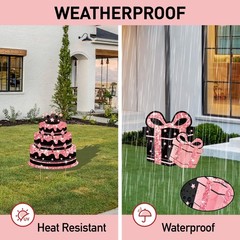 40th Birthday Decorations for Women – 7 Pcs 15 inches x 11 inches, Pink