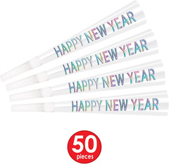 Razzle Dazzle Assortment for 50 People – New Year’S Eve Party Kit with White Hi-