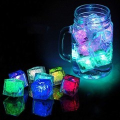 12 Pcs Multicolour LED Ice Cubes – Water Activated Glow for Parties & Weddings