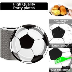 50-Count Soccer Plates and Napkins for Birthday Bashes – Eco-Friendly Disposable
