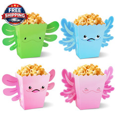Axolotl Popcorn Box 24Pcs Candy Cookie Boxes Snack Containers for Cartoon Animal