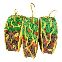 Handmade Taco Pull-String Piñata 9” x 5” – Fiesta Party Decor