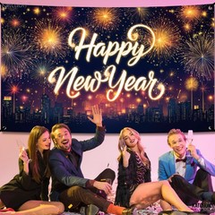KatchOn, XtraLarge Happy New Year Banner – 72×44 inches, York City
