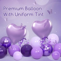 Purple Decorations for with Metallic Dark Pastel Purple Confetti Foil Balloon…