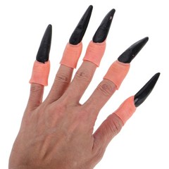 11Pcs Halloween Decorative Zombie Fingernail Finger Trick Prop Witch Nose