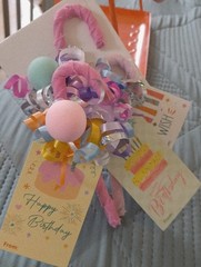 Birthday Tags with Ribbon Decorations, Multicolor, Kids Birthday Party