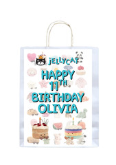 CAT PERSONALIZED KIDS PARTY DECOR BIRTHDAY CUSTOM NAME DECORATION CHILDREN JELLY