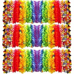 AMAZING TIME 150 Pieces Hawaiian Luau Leis Bulk,Tropical Flower Necklace for …