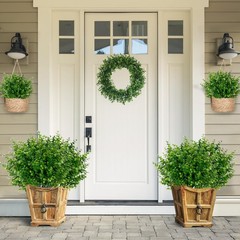 Sggvecsy Artificial Flowers for Outdoors 12 Bundles UV 12 Bundles, Green