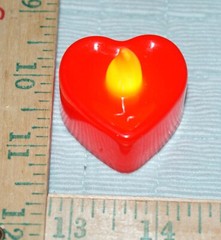 9 Pieces Red Heart Shape LED Tealight Candles Love NEW Fast Shipping