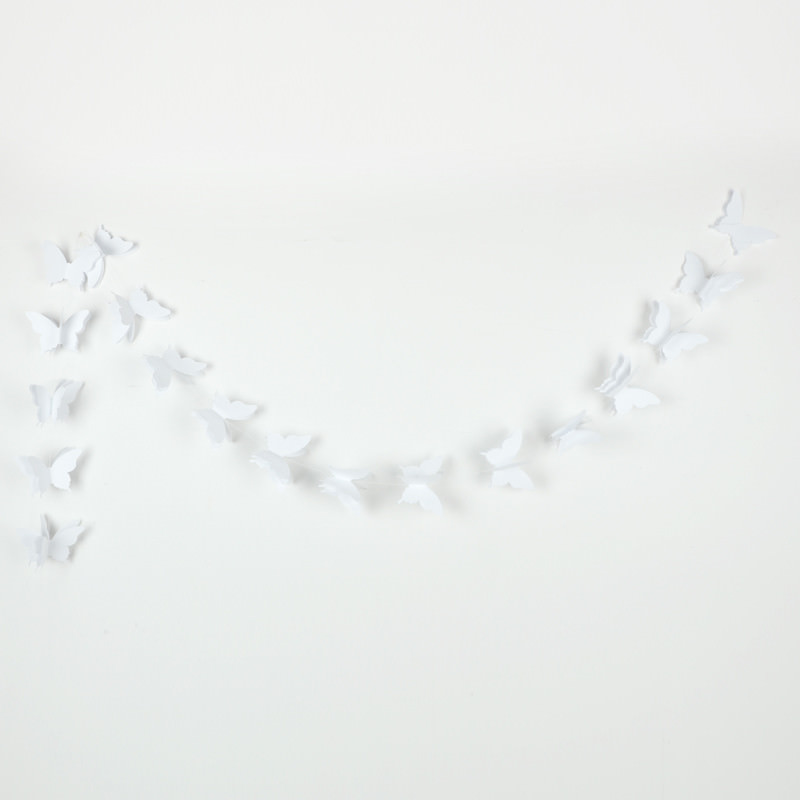 Paper Garland Wedding Butterfly Hanging Party Banner 3d Decor Birthday Baby