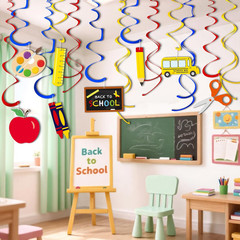46 PCS Back to School Decorations Hanging Swirls – First Day of School Hanging D