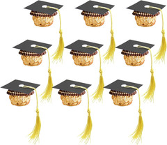 Graduation Cap Chocolate Decorations – 50Pcs Black & Dark Blue 2026 Set