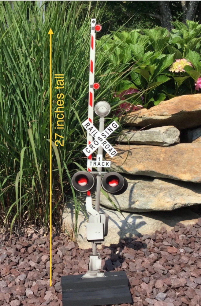 Railroad Train Signal | Party Sign Decoration w/Base | 27 Inch | No Moving Parts