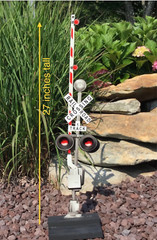 Railroad Train Signal | Party Sign Decoration w/Base | 27 Inch | No Moving Parts