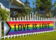 Pride Decorations Happy Welcome Sign Gay Banner LGBT colorful