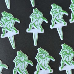 Vintage DC Cupcake Picks Cake Topper Decorations Superhero Batman Robin 1992