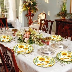 40 Pcs Sunflower Party Dessert Plates and Napkins Sets Fall sunflower 9″ Pape…