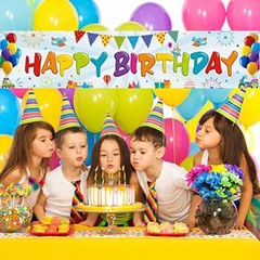 Happy Birthday Yard Banner Sign 118×19.7 inches Party Outdoor Decorations