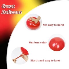 60pcs Red and Yellow Balloons 12inch, Red Yellow Black Red Black Yellow