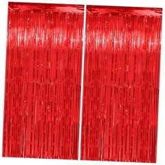 Graduation Backdrop Decorations, Thicken 38.4″W x 98.4″L (Pack of 2) Red 2.5m
