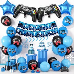 Video Game Birthday Decorations for Boys,Game Party Decoration with Blue Blac…