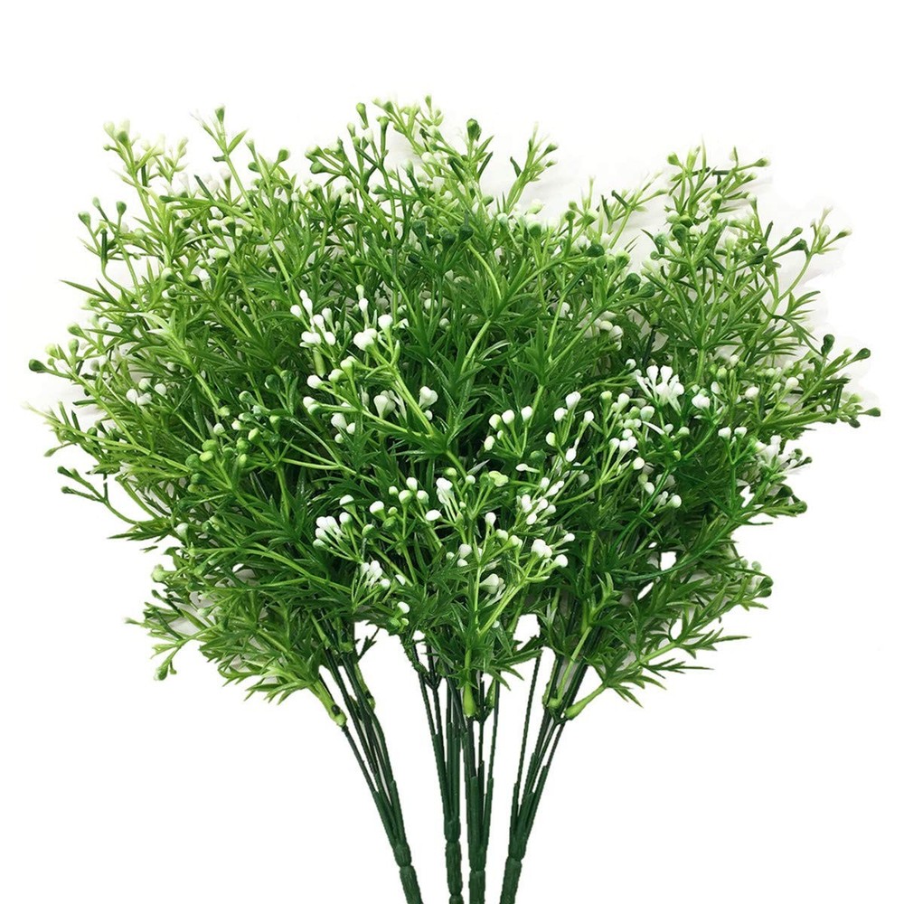 CATTREE Artificial Plants, Faux Plastic Pearl 13.5 inches, Grass-4pcs