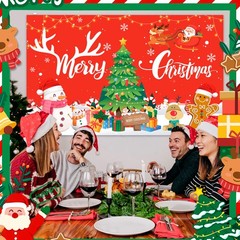 Large Merry Christmas Party Decoration Backdrop Xmas Backgrounds for Photo Props