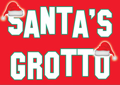 Wall Poster Print Sign Santa Santa’s Grotto Notice Decoration Optional Laminated