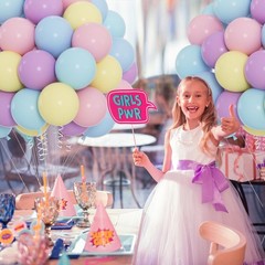 60pcs Pastel Balloons, 12inch Helium Rainbow Macaron Balloons