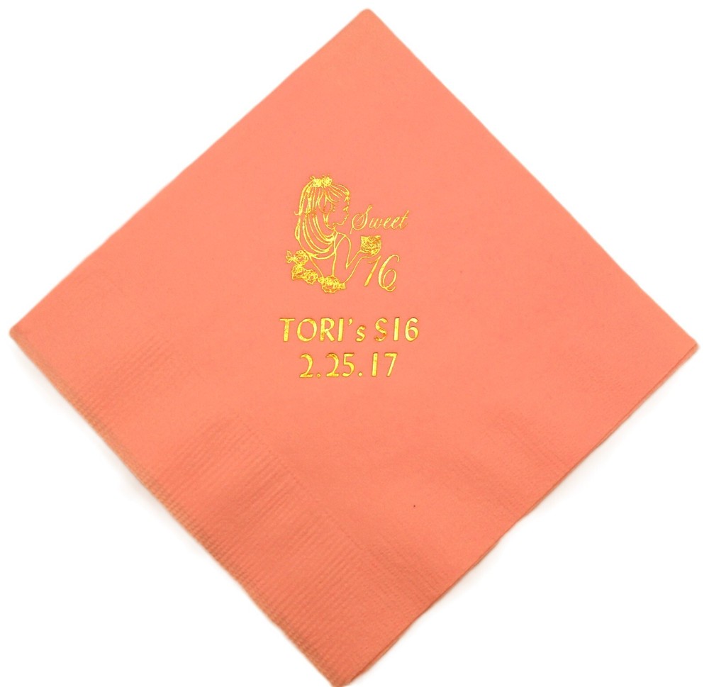 75 personalized beverage napkins baby shower birthday wedding graduation