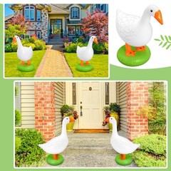 Pack6 Inch Giant Inflatable PVC Silly Goose Decor Large White Goose Balloons 2