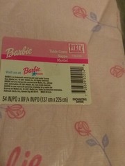 2001 BARBIE Table Cover Enchanting Barbie by Party Express 54″ x 89″ NOS