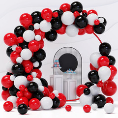 Blue Silver Balloons Garland Kit, 120 Pcs Navy Blue and Silver Confetti White Ba